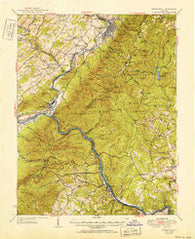 Buena Vista Virginia Historical topographic map, 1:62500 scale, 15 X 15 Minute, Year 1952