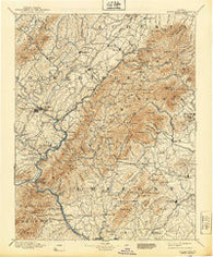 Buena Vista Virginia Historical topographic map, 1:125000 scale, 30 X 30 Minute, Year 1894