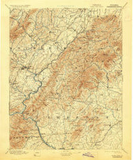 Buena Vista Virginia Historical topographic map, 1:125000 scale, 30 X 30 Minute, Year 1894