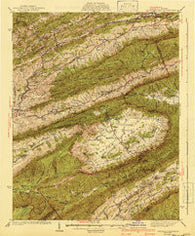 Burkes Garden Virginia Historical topographic map, 1:62500 scale, 15 X 15 Minute, Year 1941
