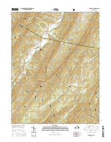 Burnsville Virginia Current topographic map, 1:24000 scale, 7.5 X 7.5 Minute, Year 2016