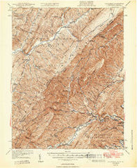 Callaghan Virginia Historical topographic map, 1:62500 scale, 15 X 15 Minute, Year 1949