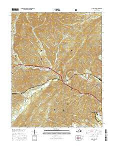 Callaghan Virginia Current topographic map, 1:24000 scale, 7.5 X 7.5 Minute, Year 2016