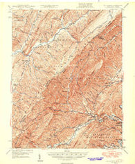 Callaghan Virginia Historical topographic map, 1:62500 scale, 15 X 15 Minute, Year 1946