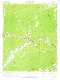 Callaghan Virginia Historical topographic map, 1:24000 scale, 7.5 X 7.5 Minute, Year 1966