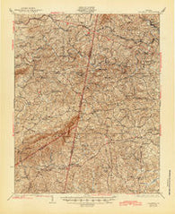 Callands Virginia Historical topographic map, 1:62500 scale, 15 X 15 Minute, Year 1924
