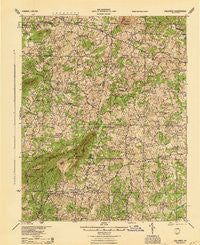 Callands Virginia Historical topographic map, 1:62500 scale, 15 X 15 Minute, Year 1944