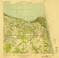Cape Henry Virginia Historical topographic map, 1:62500 scale, 15 X 15 Minute, Year 1919