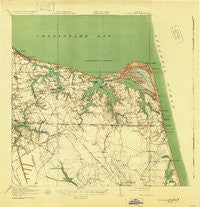 Cape Henry Virginia Historical topographic map, 1:62500 scale, 15 X 15 Minute, Year 1919