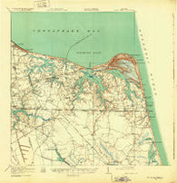 Cape Henry Virginia Historical topographic map, 1:62500 scale, 15 X 15 Minute, Year 1919