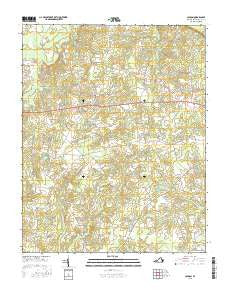 Capron Virginia Current topographic map, 1:24000 scale, 7.5 X 7.5 Minute, Year 2016