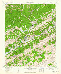 Carbo Virginia Historical topographic map, 1:24000 scale, 7.5 X 7.5 Minute, Year 1958