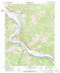 Cartersville Virginia Historical topographic map, 1:24000 scale, 7.5 X 7.5 Minute, Year 1969