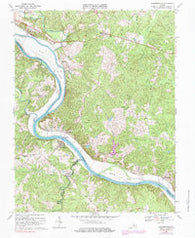 Cartersville Virginia Historical topographic map, 1:24000 scale, 7.5 X 7.5 Minute, Year 1969