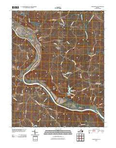Cartersville Virginia Historical topographic map, 1:24000 scale, 7.5 X 7.5 Minute, Year 2010
