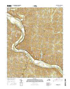 Cartersville Virginia Current topographic map, 1:24000 scale, 7.5 X 7.5 Minute, Year 2016
