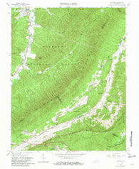 Catawba Virginia Historical topographic map, 1:24000 scale, 7.5 X 7.5 Minute, Year 1963
