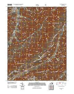 Catawba Virginia Historical topographic map, 1:24000 scale, 7.5 X 7.5 Minute, Year 2011