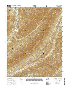 Catawba Virginia Current topographic map, 1:24000 scale, 7.5 X 7.5 Minute, Year 2016