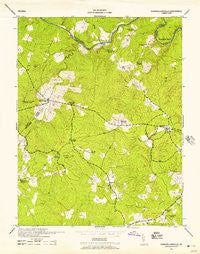 Chancellorsville Virginia Historical topographic map, 1:24000 scale, 7.5 X 7.5 Minute, Year 1943
