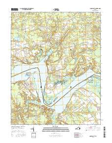 Charles City Virginia Current topographic map, 1:24000 scale, 7.5 X 7.5 Minute, Year 2016