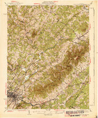 Charlottesville Virginia Historical topographic map, 1:62500 scale, 15 X 15 Minute, Year 1939