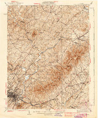 Charlottesville Virginia Historical topographic map, 1:62500 scale, 15 X 15 Minute, Year 1939