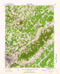 Charlottesville Virginia Historical topographic map, 1:62500 scale, 15 X 15 Minute, Year 1949