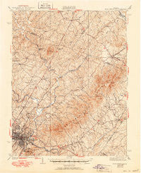 Charlottesville Virginia Historical topographic map, 1:62500 scale, 15 X 15 Minute, Year 1939