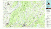 Charlottesville Virginia Historical topographic map, 1:100000 scale, 30 X 60 Minute, Year 1986