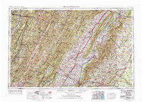 Charlottesville Virginia Historical topographic map, 1:250000 scale, 1 X 2 Degree, Year 1956