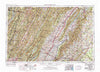 Charlottesville Virginia Historical topographic map, 1:250000 scale, 1 X 2 Degree, Year 1956