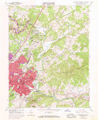 Charlottesville East Virginia Historical topographic map, 1:24000 scale, 7.5 X 7.5 Minute, Year 1964