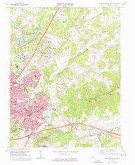 Charlottesville East Virginia Historical topographic map, 1:24000 scale, 7.5 X 7.5 Minute, Year 1973