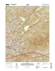 Charlottesville East Virginia Current topographic map, 1:24000 scale, 7.5 X 7.5 Minute, Year 2016