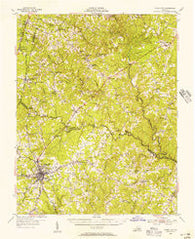 Chase City Virginia Historical topographic map, 1:62500 scale, 15 X 15 Minute, Year 1955