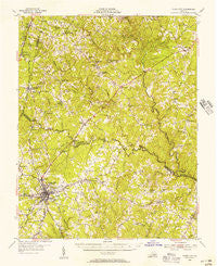 Chase City Virginia Historical topographic map, 1:62500 scale, 15 X 15 Minute, Year 1955