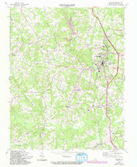 Chatham Virginia Historical topographic map, 1:24000 scale, 7.5 X 7.5 Minute, Year 1965