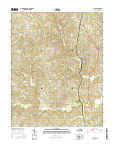 Chatham Virginia Current topographic map, 1:24000 scale, 7.5 X 7.5 Minute, Year 2016