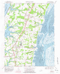 Cheriton Virginia Historical topographic map, 1:24000 scale, 7.5 X 7.5 Minute, Year 1968