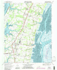 Cheriton Virginia Historical topographic map, 1:24000 scale, 7.5 X 7.5 Minute, Year 1968