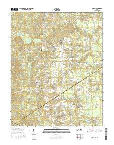 Cherry Hill Virginia Current topographic map, 1:24000 scale, 7.5 X 7.5 Minute, Year 2016