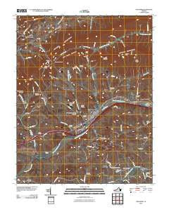 Chilhowie Virginia Historical topographic map, 1:24000 scale, 7.5 X 7.5 Minute, Year 2010