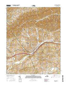 Chilhowie Virginia Current topographic map, 1:24000 scale, 7.5 X 7.5 Minute, Year 2016