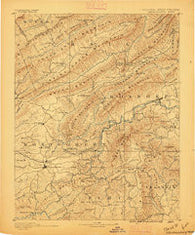 Christiansburg Virginia Historical topographic map, 1:125000 scale, 30 X 30 Minute, Year 1890