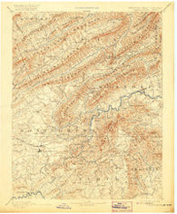 Christiansburg Virginia Historical topographic map, 1:125000 scale, 30 X 30 Minute, Year 1890