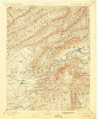 Christiansburg Virginia Historical topographic map, 1:125000 scale, 30 X 30 Minute, Year 1890