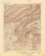 Christiansburg Virginia Historical topographic map, 1:125000 scale, 30 X 30 Minute, Year 1890