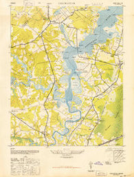 Chuckatuck Virginia Historical topographic map, 1:24000 scale, 7.5 X 7.5 Minute, Year 1949