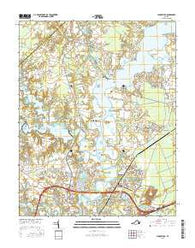 Chuckatuck Virginia Current topographic map, 1:24000 scale, 7.5 X 7.5 Minute, Year 2016